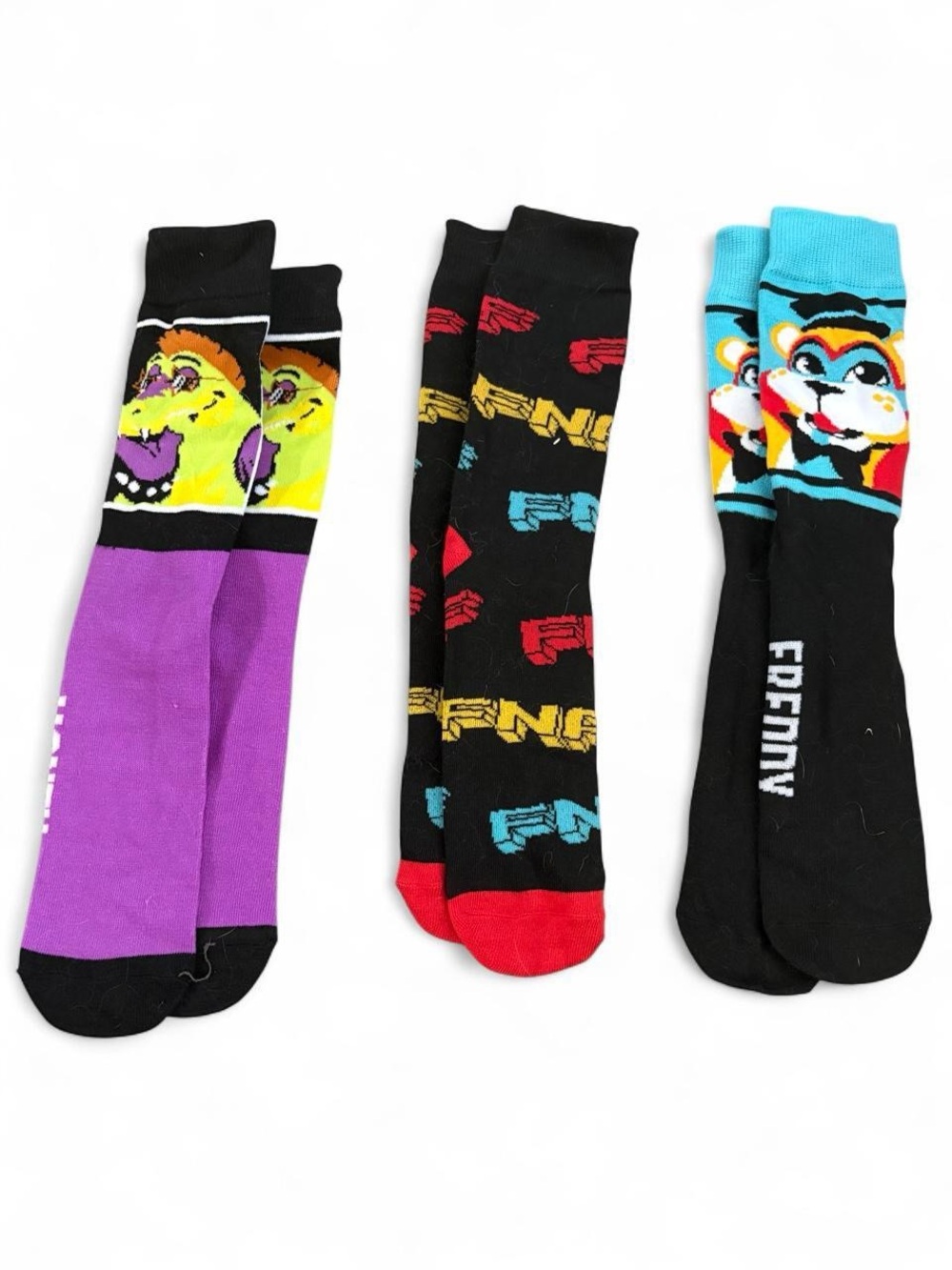Five Nights at Freddy's FNAF Security Breach Crew Socks Lot of 3 Pairs